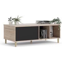 Product photograph of Roxo Wooden Coffee Table With Sliding Top In Oak And Black from Furniture in Fashion