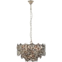 Product photograph of Rydall Smoked Grey Glass Chandelier Ceiling Light In Nickel from Furniture in Fashion