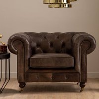 Product photograph of Sadalmelik Upholstered Faux Leather Armchair In Dark Grey from Furniture in Fashion