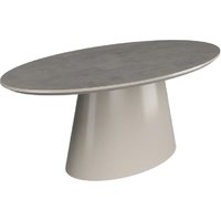 Product photograph of Safford Wooden Oval Coffee Table In Light Grey from Furniture in Fashion