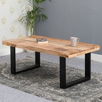 Product photograph of Salter Solid Mangowood Coffee Table In Rough Swan from Furniture in Fashion