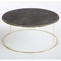 Product photograph of Salvo Wooden Coffee Table Round In Dusky Marble Effect from Furniture in Fashion