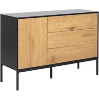 Product photograph of Salvo Wooden Sideboard With 1 Door 3 Drawers In Matt Wild Oak from Furniture in Fashion