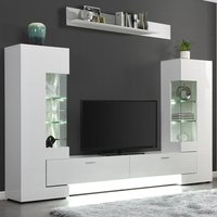 Product photograph of Santiago Entertainment Unit In White High Gloss With Led Lights from Furniture in Fashion