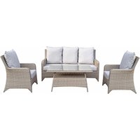 Product photograph of Savvy Weave 5 Seater Sofa Set With High Coffee Table In Grey from Furniture in Fashion