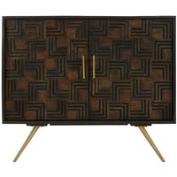 Product photograph of Sutra Wooden Sideboard With Warm Gold Legs In Brown from Furniture in Fashion