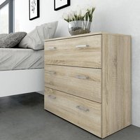 Product photograph of Scalia Wooden Chest Of 3 Drawers In Oak from Furniture in Fashion