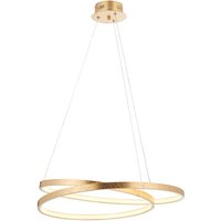 Product photograph of Scribble Ring Ceiling Pendant Light In Opulent Gold Leaf from Furniture in Fashion