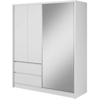 Product photograph of Sedona 184cm Woooden Wardrobe With 2 Sliding Doors In Matt White from Furniture in Fashion