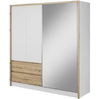 Product photograph of Sedona 204cm Woooden Wardrobe With 2 Sliding Doors In Artisan Oak from Furniture in Fashion