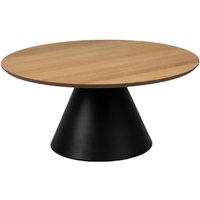 Product photograph of Seguin Wooden Coffee Table Large Round In Oak And Black from Furniture in Fashion