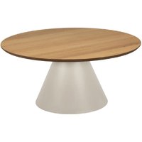 Product photograph of Seguin Wooden Coffee Table Large Round In Oak And Grey from Furniture in Fashion