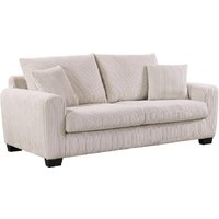 Product photograph of Selden Fabric 3 Seater Sofa With Black Legs In Mocha from Furniture in Fashion