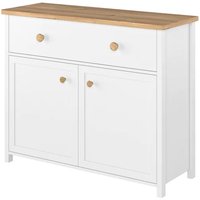 Product photograph of Sevilla Kids Sideboard With 2 Doors 1 Drawer In Matt White from Furniture in Fashion