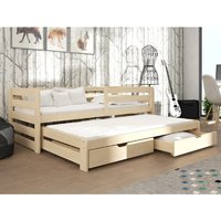 Product photograph of Sewell Wooden Day Bed With Bonnell Mattress And Trundle In Pine from Furniture in Fashion