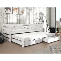 Product photograph of Sewell Wooden Day Bed With Bonnell Mattress And Trundle In White from Furniture in Fashion