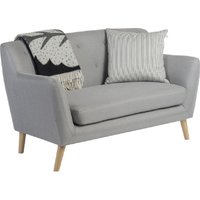 Product photograph of Shawnee Fabric 2 Seater Sofa With Oak Legs In Grey from Furniture in Fashion