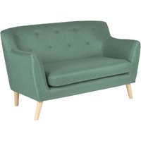 Product photograph of Shawnee Fabric 2 Seater Sofa With Oak Legs In Ocean Green from Furniture in Fashion