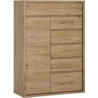 Product photograph of Sholka Wooden Sideboard With 1 Door And 6 Drawers In Oak from Furniture in Fashion