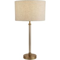 Product photograph of Siena Oatmeal Fabric Shade Table Lamp In Bronze from Furniture in Fashion
