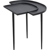 Product photograph of Simbala Metal Side Table In Nickel And Black from Furniture in Fashion
