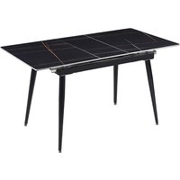 Product photograph of Sion Sintered Ceramic Stone Extending Dining Table In Black Effect from Furniture in Fashion