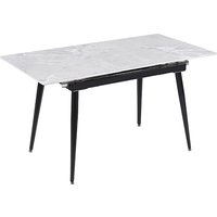 Product photograph of Sion Sintered Ceramic Stone Extending Dining Table In White Effect from Furniture in Fashion