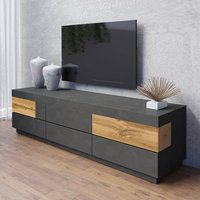 Product photograph of Sioux Wooden Tv Stand With 6 Drawers In Matera And Wotan Oak from Furniture in Fashion