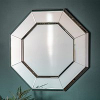 Product photograph of Skagway Octagon Wall Mirror In Silver from Furniture in Fashion
