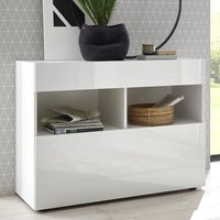 Product photograph of Solana High Gloss Sideboard With 1 Drawer In White from Furniture in Fashion
