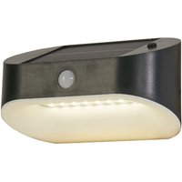 Product photograph of Solar Led Polycarbonate Outdoor Pir Wall Light In Black Frame from Furniture in Fashion