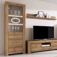 Product photograph of Sonora Wooden Display Cabinet With 2 Doors In Riviera Oak from Furniture in Fashion