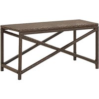 Product photograph of Sophiya 80cm Poly Rattan Garden Seating Bench In Brown from Furniture in Fashion