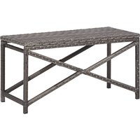 Product photograph of Sophiya 80cm Poly Rattan Garden Seating Bench In Grey from Furniture in Fashion