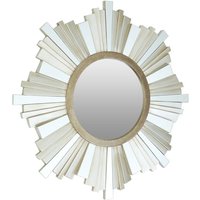 Product photograph of Sorel Strip Design Wall Mirror In Silver And Champagne Frame from Furniture in Fashion