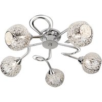 Product photograph of Souk 5 Lights Flush Ceiling Light In Chrome from Furniture in Fashion