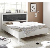 Product photograph of Soxa Led Wooden King Size Bed In Serigraphed Grey from Furniture in Fashion