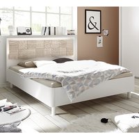 Product photograph of Soxa Led Wooden King Size Bed In Serigraphed Sonoma Oak from Furniture in Fashion