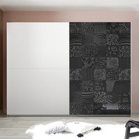 Product photograph of Soxa Sliding Door Wooden Wardrobe In Serigraphed Grey from Furniture in Fashion