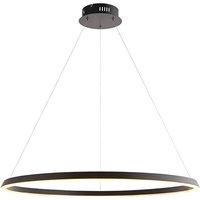 Product photograph of Staten Led Pendant Light In Matt Black With White Diffuser from Furniture in Fashion