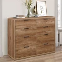 Product photograph of Stock Wooden Chest Of 8 Drawers In Rustic Oak from Furniture in Fashion
