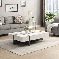 Product photograph of Storm High Gloss Storage Coffee Table In White And Grey from Furniture in Fashion