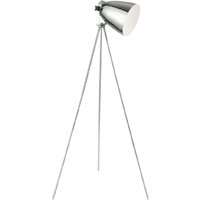 Product photograph of Study Steel Floor Lamp In Chrome from Furniture in Fashion