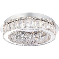 Product photograph of Swayze Led Acrylic Crystals Flush Ceiling Light In Chrome from Furniture in Fashion