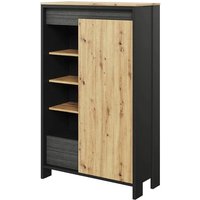 Product photograph of Swift Kids Storage Cabinet Tall 1 Door In Artisan Oak And Led from Furniture in Fashion