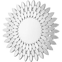 Product photograph of Sylvania Sunburst Effect Wall Bedroom Mirror In Clear Frame from Furniture in Fashion