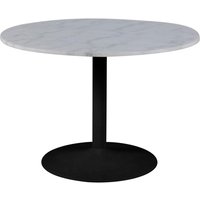 Product photograph of Taraji Marble Dining Table With Black Base In Guangxi White from Furniture in Fashion