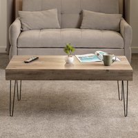 Product photograph of Tarboro Wooden Coffee Table In Medium Oak And Black from Furniture in Fashion