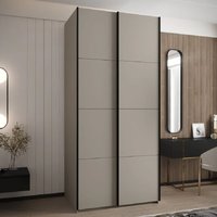 Product photograph of Tarzana Wooden Wardrobe With 2 Sliding Doors In Cashmere from Furniture in Fashion