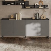 Product photograph of Tavira Wooden Sideboard 4 Doors In Slate Effect And Lead Grey from Furniture in Fashion